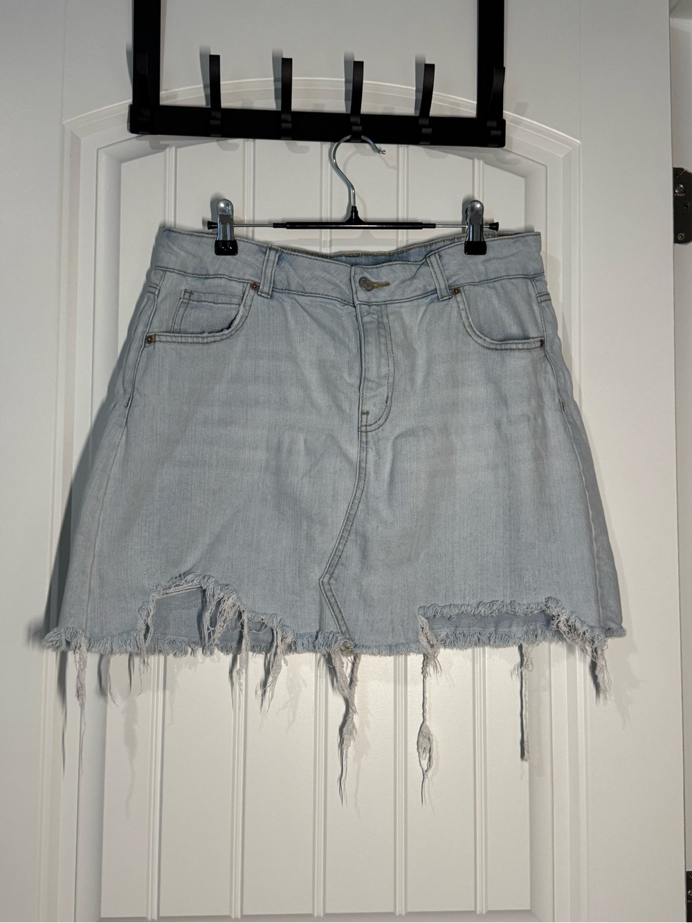 wild fable Light Blue Distressed Denim Skirt